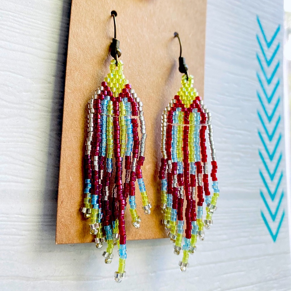 Artisan handmade fringe earrings